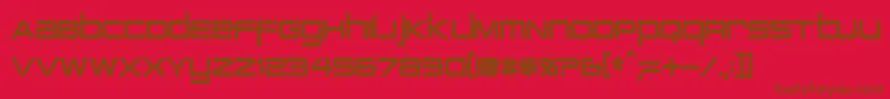 PcapTerminalCondensedBold Font – Brown Fonts on Red Background