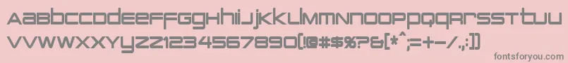 PcapTerminalCondensedBold Font – Gray Fonts on Pink Background