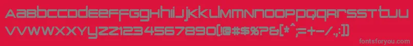 PcapTerminalCondensedBold Font – Gray Fonts on Red Background