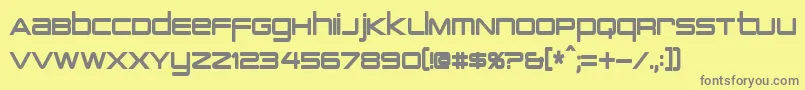 PcapTerminalCondensedBold Font – Gray Fonts on Yellow Background