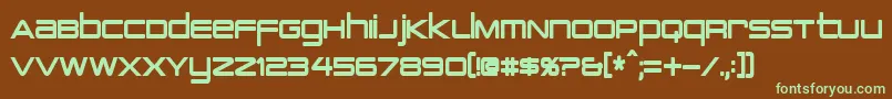 PcapTerminalCondensedBold Font – Green Fonts on Brown Background