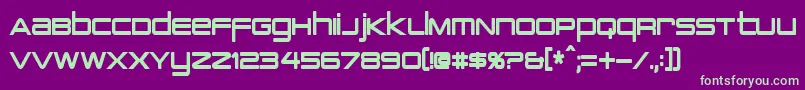 PcapTerminalCondensedBold Font – Green Fonts on Purple Background