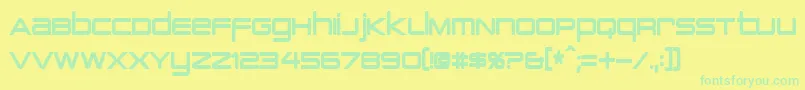 PcapTerminalCondensedBold Font – Green Fonts on Yellow Background