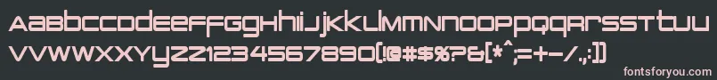 Fonte PcapTerminalCondensedBold – fontes rosa em um fundo preto