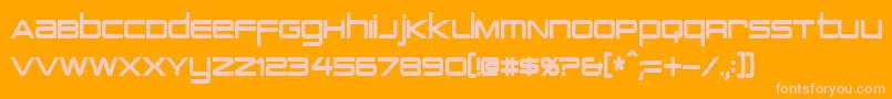 PcapTerminalCondensedBold Font – Pink Fonts on Orange Background