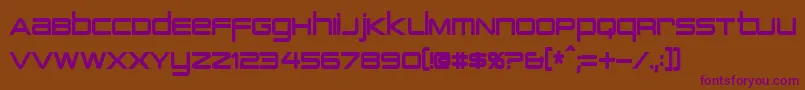 PcapTerminalCondensedBold Font – Purple Fonts on Brown Background