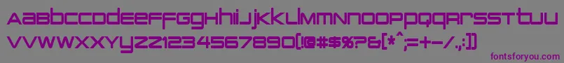 PcapTerminalCondensedBold Font – Purple Fonts on Gray Background