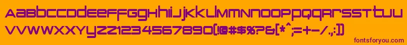 PcapTerminalCondensedBold Font – Purple Fonts on Orange Background