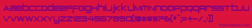 PcapTerminalCondensedBold Font – Purple Fonts on Red Background