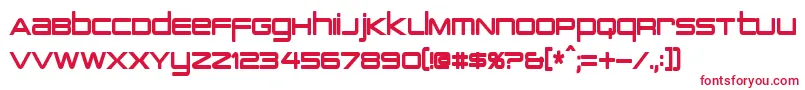 PcapTerminalCondensedBold Font – Red Fonts on White Background