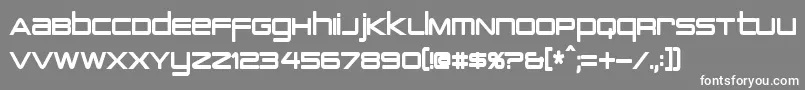 PcapTerminalCondensedBold Font – White Fonts on Gray Background