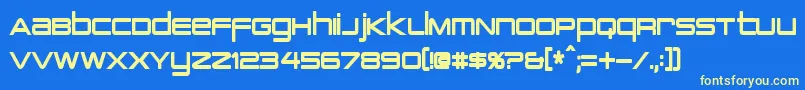 PcapTerminalCondensedBold Font – Yellow Fonts on Blue Background