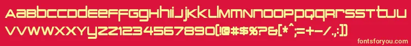 PcapTerminalCondensedBold Font – Yellow Fonts on Red Background