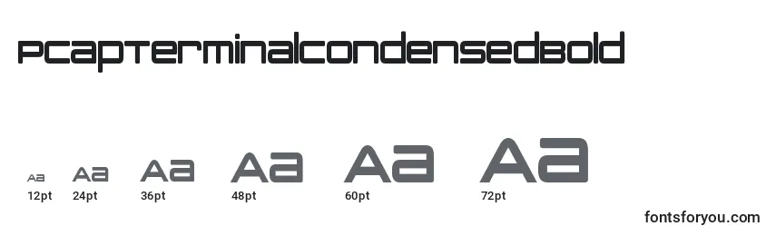 PcapTerminalCondensedBold Font Sizes