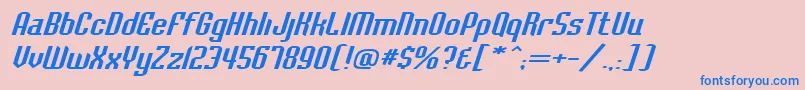 fuente BaccusexpandedItalic – Fuentes Azules Sobre Fondo Rosa
