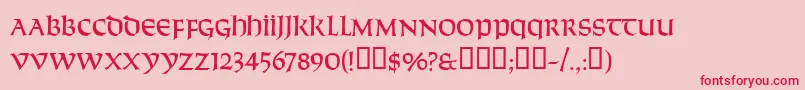 Solemnity Font – Red Fonts on Pink Background