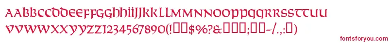 Solemnity-fontti – punaiset fontit valkoisella taustalla