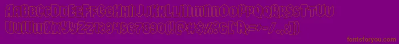 Lisätietoja Xmasxpressout-fontista Xmasxpressout-fontti – ruskeat fontit violetilla taustalla