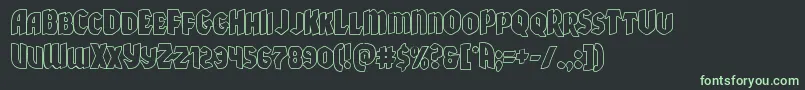 Шрифт Xmasxpressout – зелёные шрифты на чёрном фоне