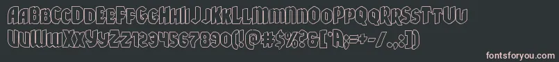 Шрифт Xmasxpressout – розовые шрифты на чёрном фоне