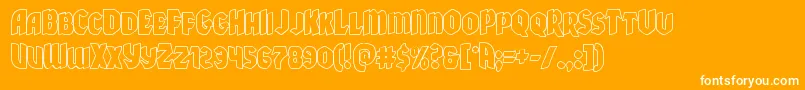 フォントXmasxpressout – オレンジの背景に白い文字