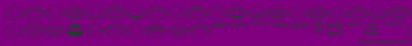 FaceAlin-fontti – mustat fontit violetilla taustalla