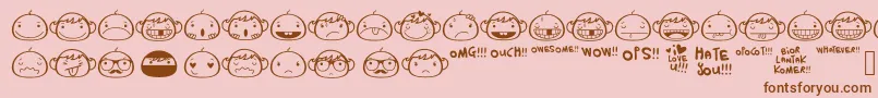 FaceAlin-Schriftart – Braune Schriften auf rosa Hintergrund
