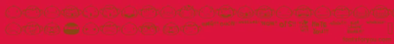 FaceAlin Font – Brown Fonts on Red Background