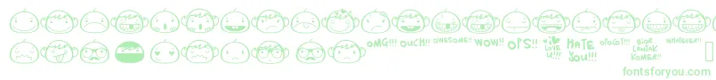 Więcej informacji o czcionce FaceAlin Czcionka FaceAlin – zielone czcionki na białym tle