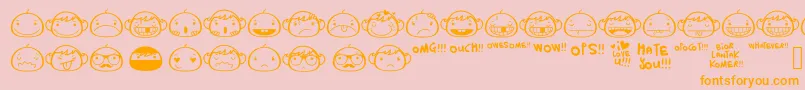 FaceAlin Font – Orange Fonts on Pink Background