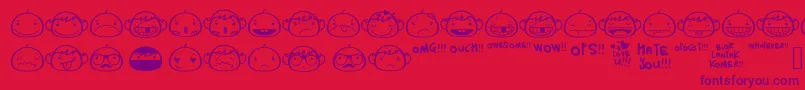 FaceAlin Font – Purple Fonts on Red Background