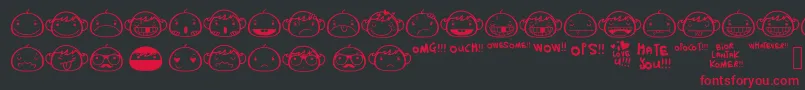 FaceAlin Font – Red Fonts on Black Background