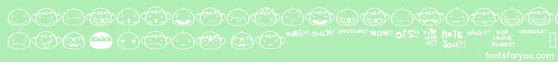 フォントFaceAlin – 緑の背景に白い文字