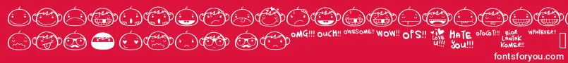 FaceAlin Font – White Fonts on Red Background