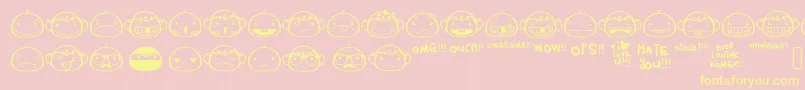 Czcionka FaceAlin – żółte czcionki na różowym tle