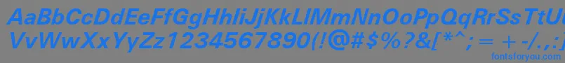 UniversРџРѕР»СѓР¶РёСЂРЅС‹Р№РљСѓСЂСЃРёРІ Font – Blue Fonts on Gray Background