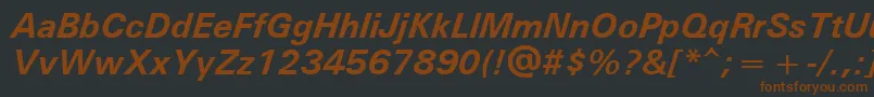 UniversРџРѕР»СѓР¶РёСЂРЅС‹Р№РљСѓСЂСЃРёРІ Font – Brown Fonts on Black Background