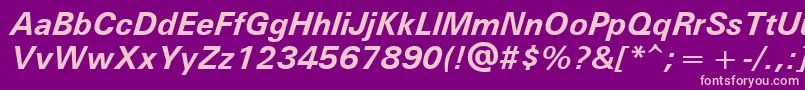 UniversРџРѕР»СѓР¶РёСЂРЅС‹Р№РљСѓСЂСЃРёРІ Font – Pink Fonts on Purple Background