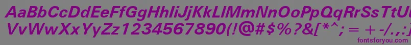 UniversРџРѕР»СѓР¶РёСЂРЅС‹Р№РљСѓСЂСЃРёРІ Font – Purple Fonts on Gray Background