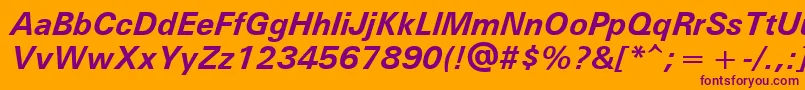 UniversРџРѕР»СѓР¶РёСЂРЅС‹Р№РљСѓСЂСЃРёРІ Font – Purple Fonts on Orange Background