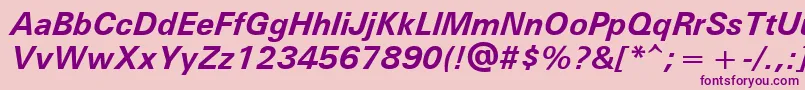 UniversРџРѕР»СѓР¶РёСЂРЅС‹Р№РљСѓСЂСЃРёРІ Font – Purple Fonts on Pink Background