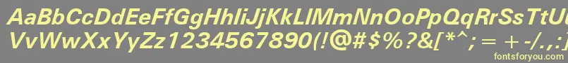 UniversРџРѕР»СѓР¶РёСЂРЅС‹Р№РљСѓСЂСЃРёРІ Font – Yellow Fonts on Gray Background