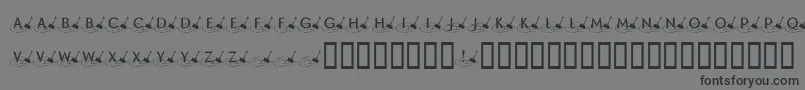 KrShovelin-fontti – mustat fontit harmaalla taustalla