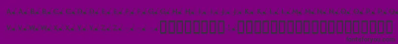 フォントKrShovelin – 紫の背景に黒い文字