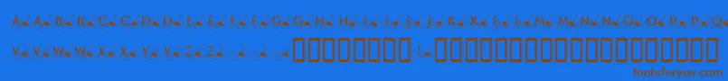 Подробнее о шрифте KrShovelin Шрифт KrShovelin – коричневые шрифты на синем фоне