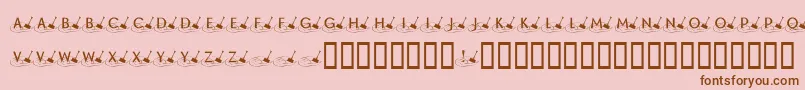 KrShovelin Font – Brown Fonts on Pink Background