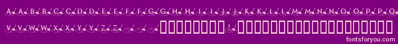KrShovelin Font – Pink Fonts on Purple Background