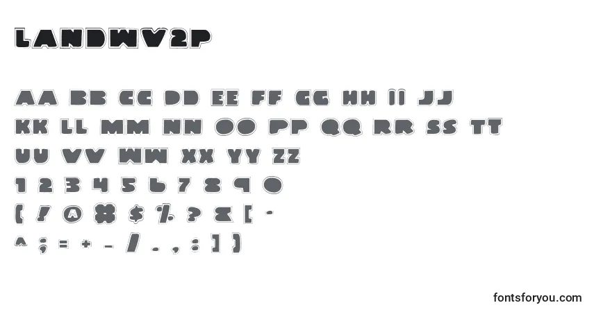Czcionka Landwv2p – alfabet, cyfry, specjalne znaki