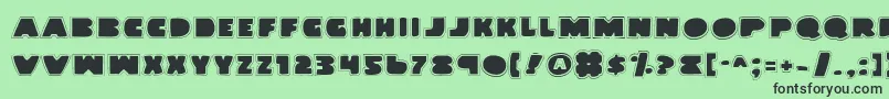 Landwv2p Font – Black Fonts on Green Background