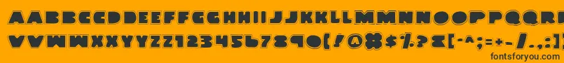 Landwv2p Font – Black Fonts on Orange Background